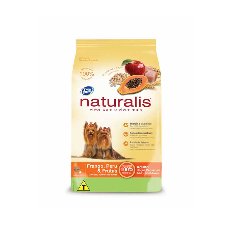 Naturalis Pollo, Pavo y Frutas para Perros Razas Pequeñas - 8 Kg