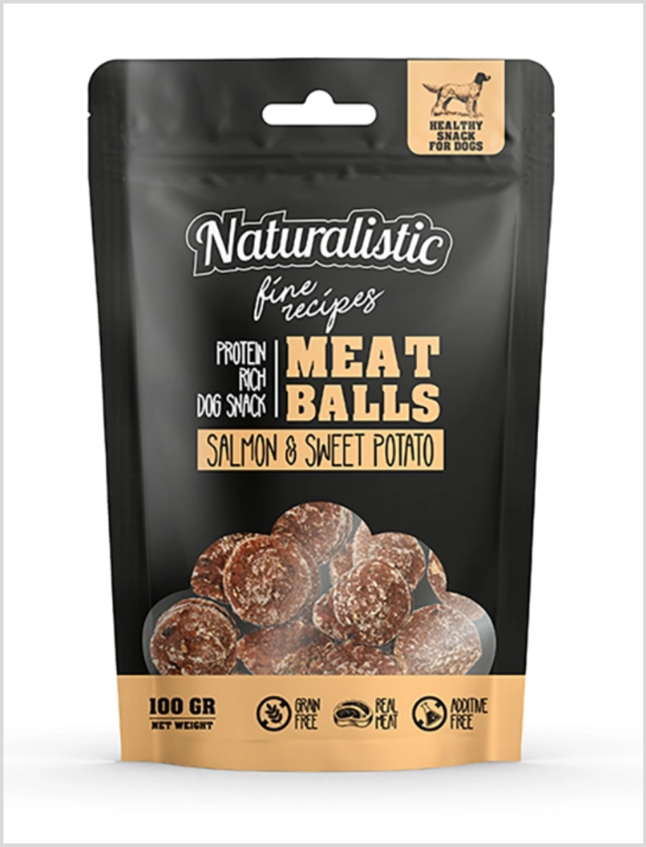 Naturalistic Snack Metballs Salmon & Sweet Potato para Perros 100 g