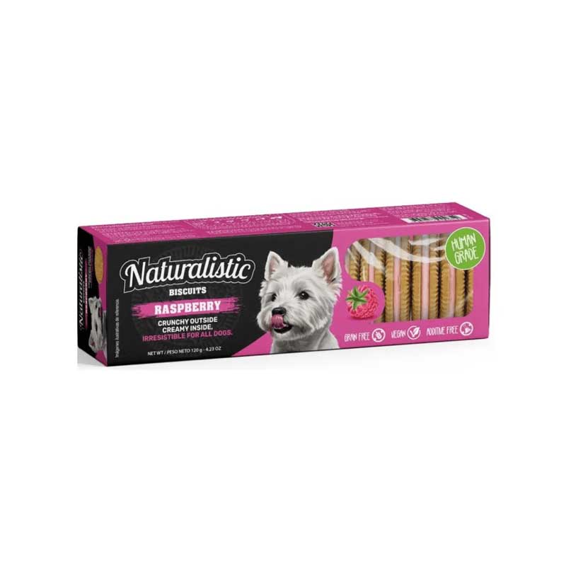 Naturalistic Snack Biscuits Raspberry Cream 120 g