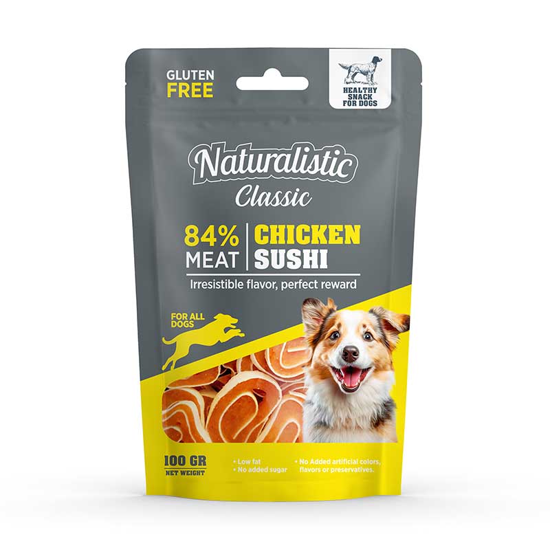 Naturalistic Snack Sushi de Pollo para Perros 100 g