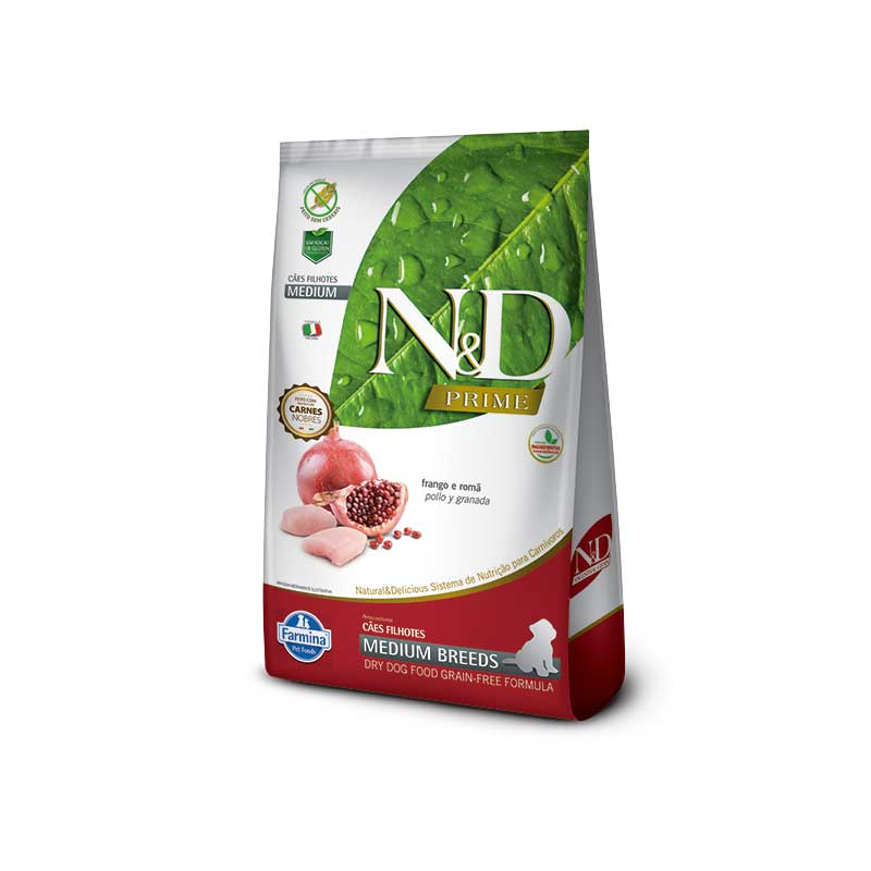 N&D Prime Pollo y Granada para Cachorros Razas Medianas - 2,5 Kg