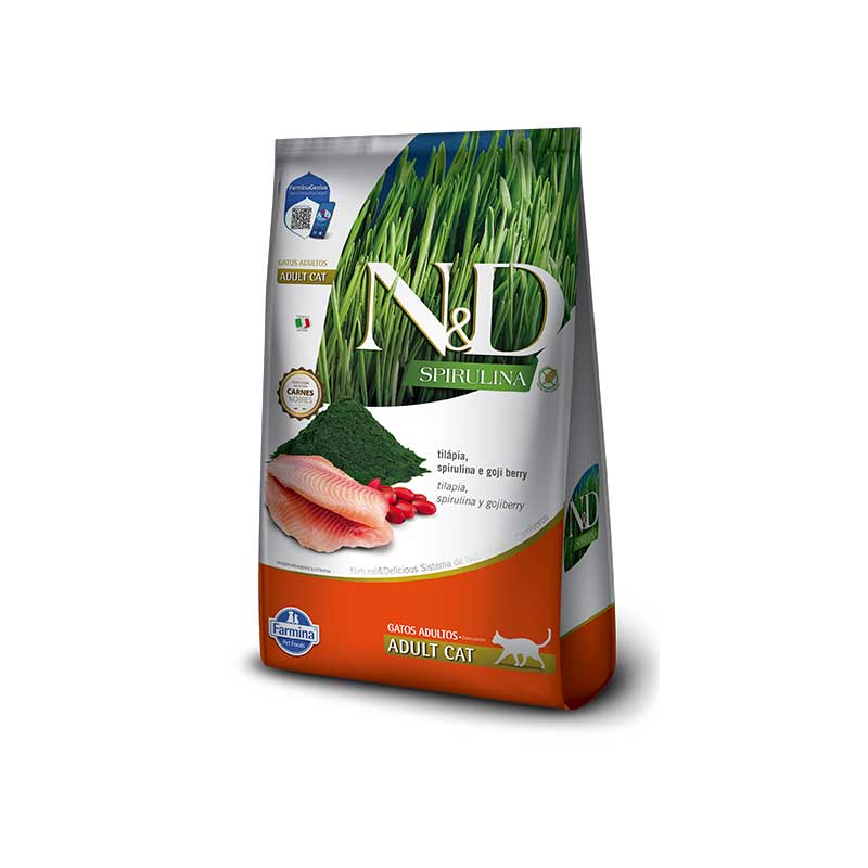 N&D Espirulina Pescado Tilapia para Gatos