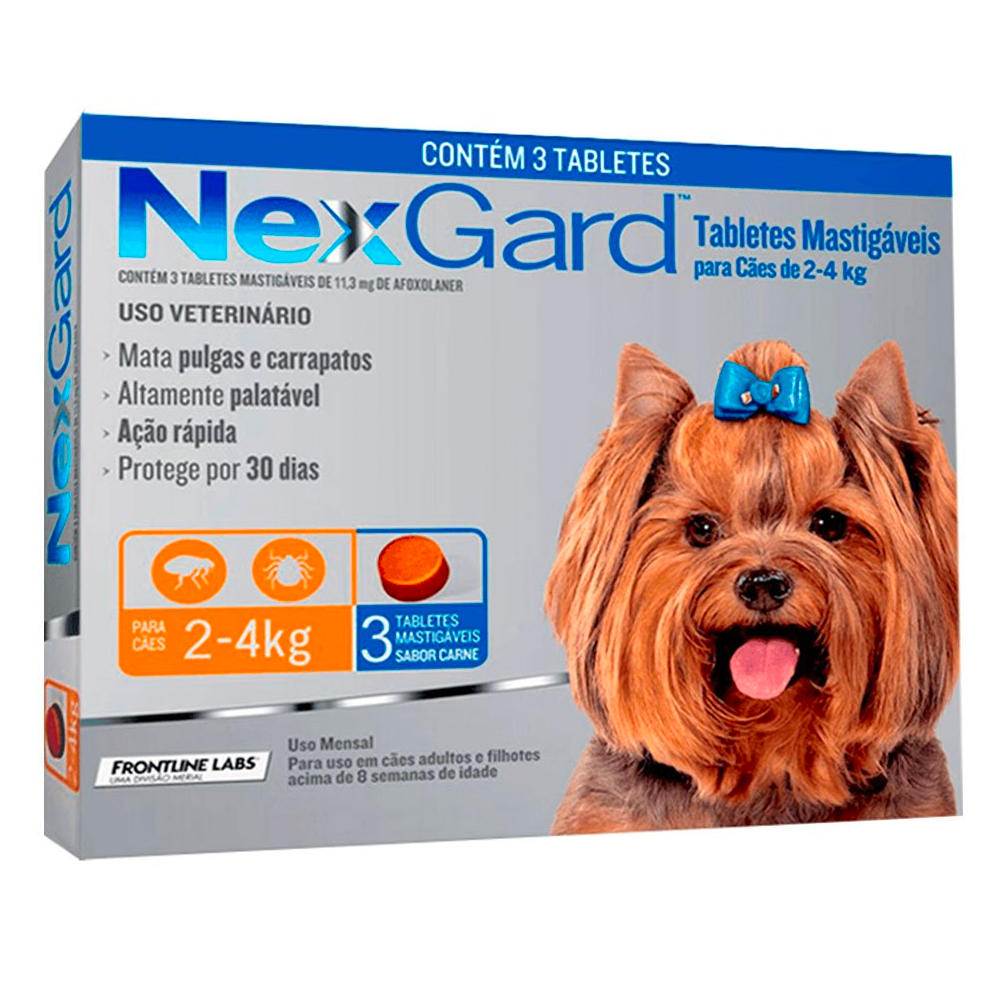 NexGard Antiparasitario Externo (3 Comprimidos) - 4,1 a 10 Kilos