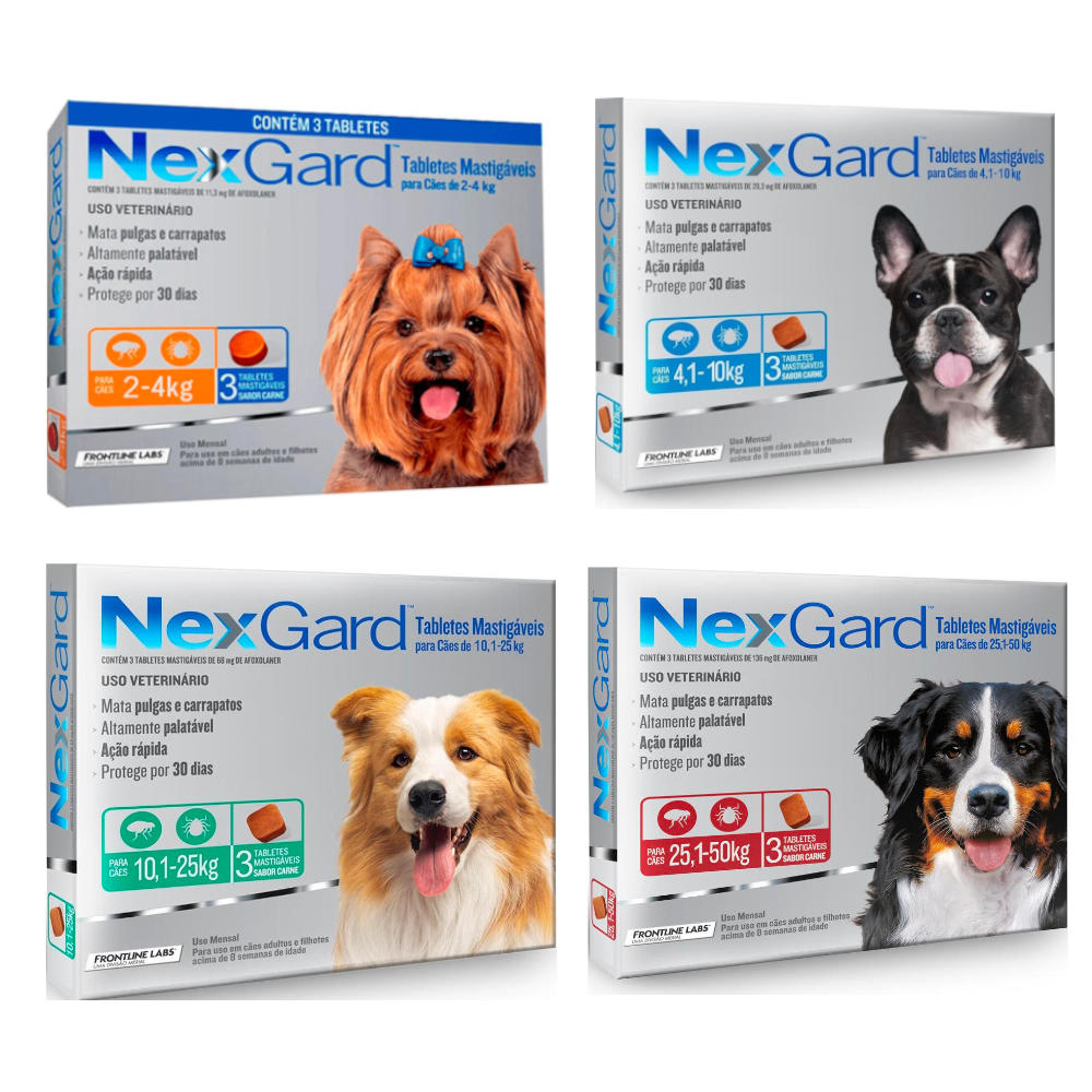 NexGard Antiparasitario Externo (3 Comprimidos) - 2 a 4 Kilos