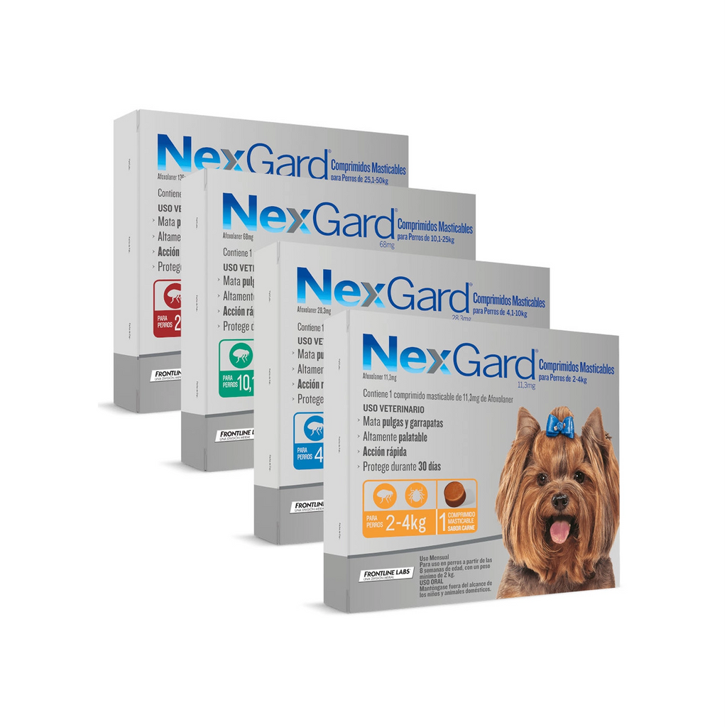 NexGard 1 Comprimido masticable para perros , tratamiento antipulgas y antigarrapatas con acción mensual.