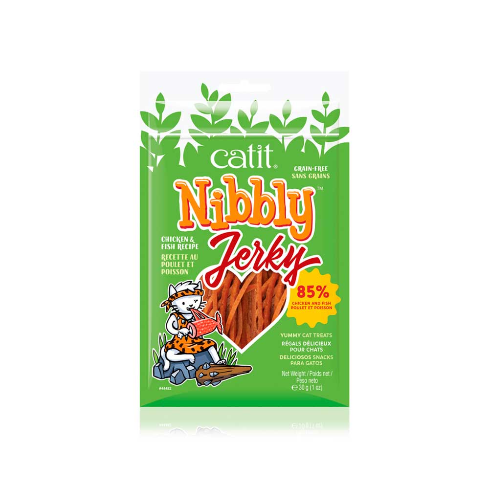 Premios Nibbly Catit Jerky Pollo y Pescado