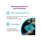 Nina Ottosson Lick N' Flip tablero interactivo con secciones texturizadas y tapas móviles en tonos verde y morado para estimulación mental