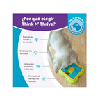 Nina Ottosson Puzzle Challange Slider para perros con tablero interactivo verde, piezas deslizantes azules con huellas y compartimentos