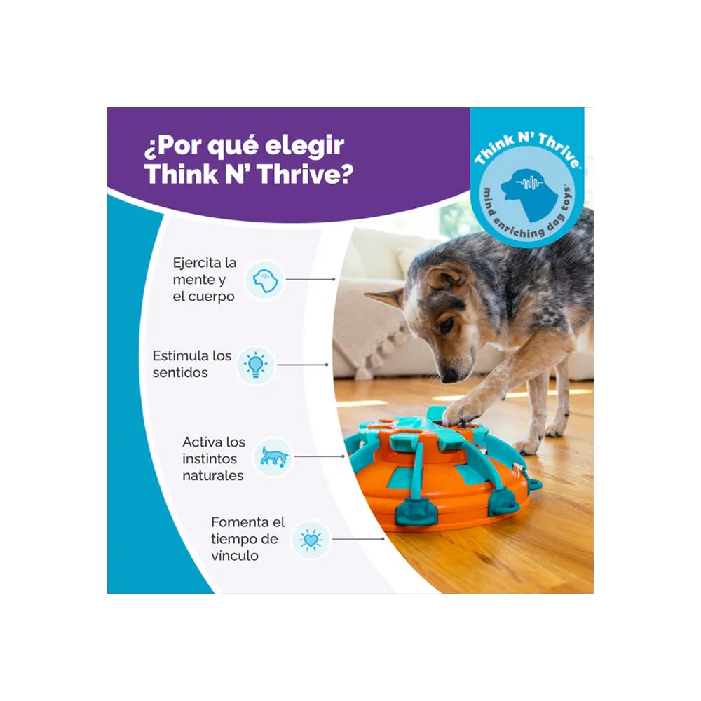 Nina Ottosson Puzzle Tower of Treats tablero interactivo con compartimentos ocultos y piezas móviles para estimular la mente del perro