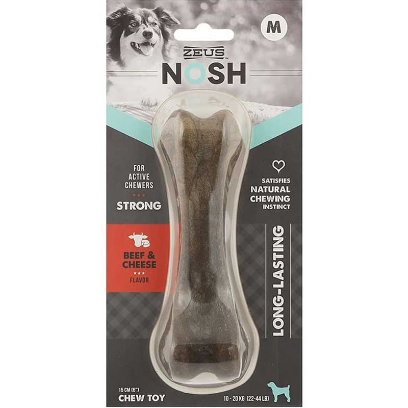 Hueso de Juguete Nosh Duro Sabor Carne Queso - M