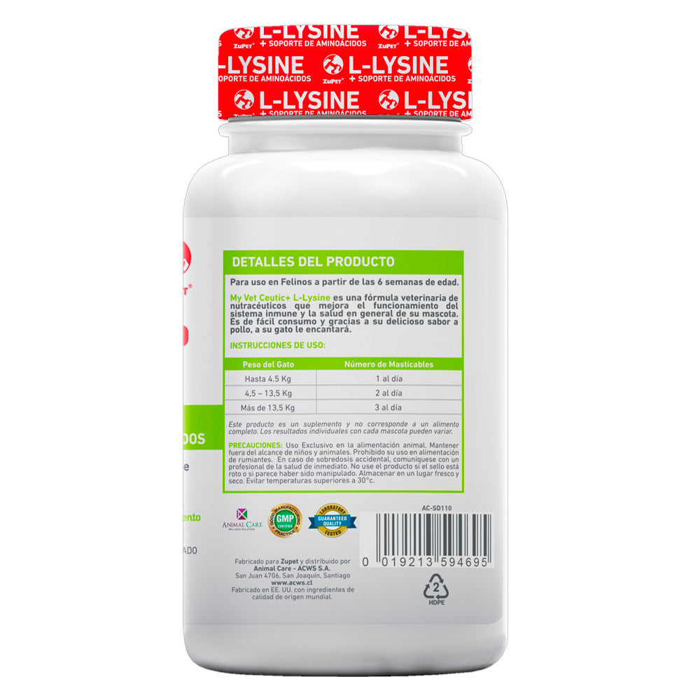 Suplemento Nutracéutico L-Lysine Aminoácidos