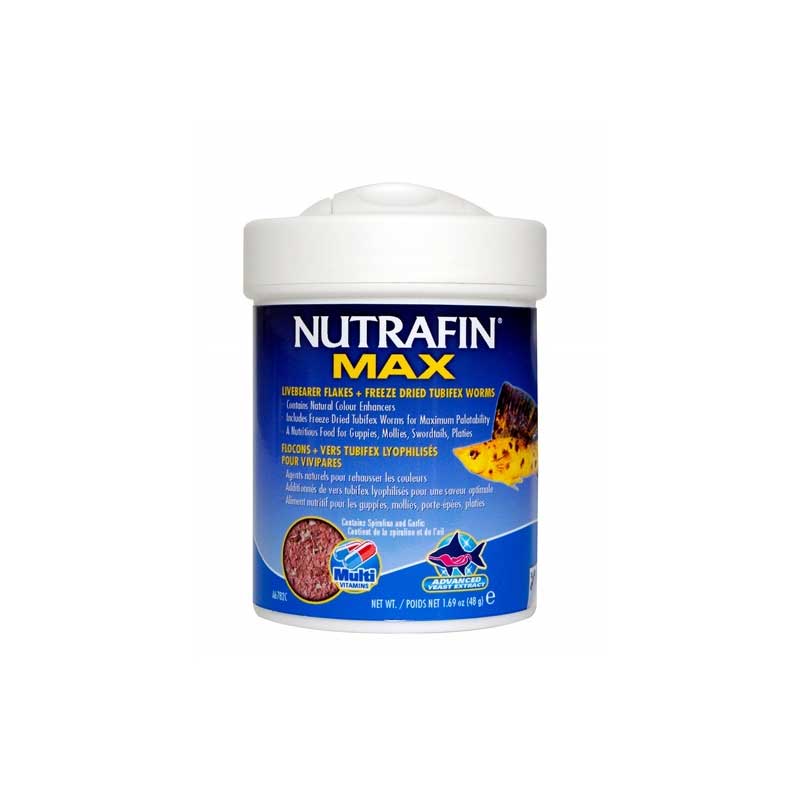 Nutrafin Max Hojuelas para Peces Ovovivíparos