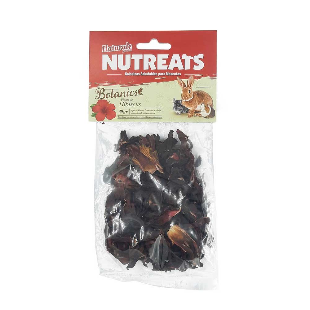 Golosinas "Nutreats" para Pequeños Animales Flores de Hibiscus