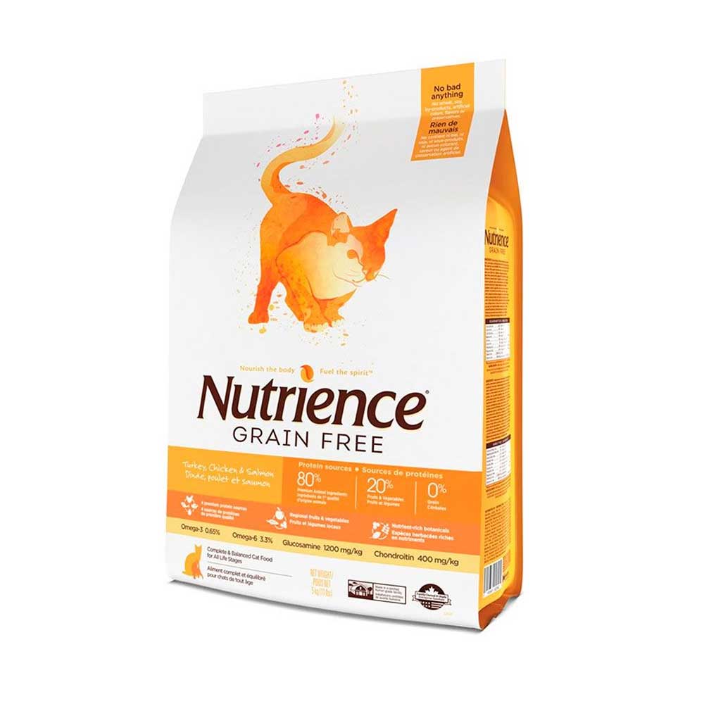 Nutrience Grain-Free Pavo/Pollo/Arenque para Gatos - 5 Kg