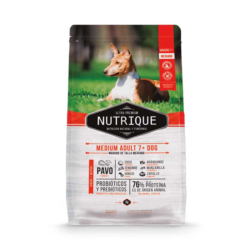Nutrique para Perros Senior 7+ Razas Medianas - 12 Kg