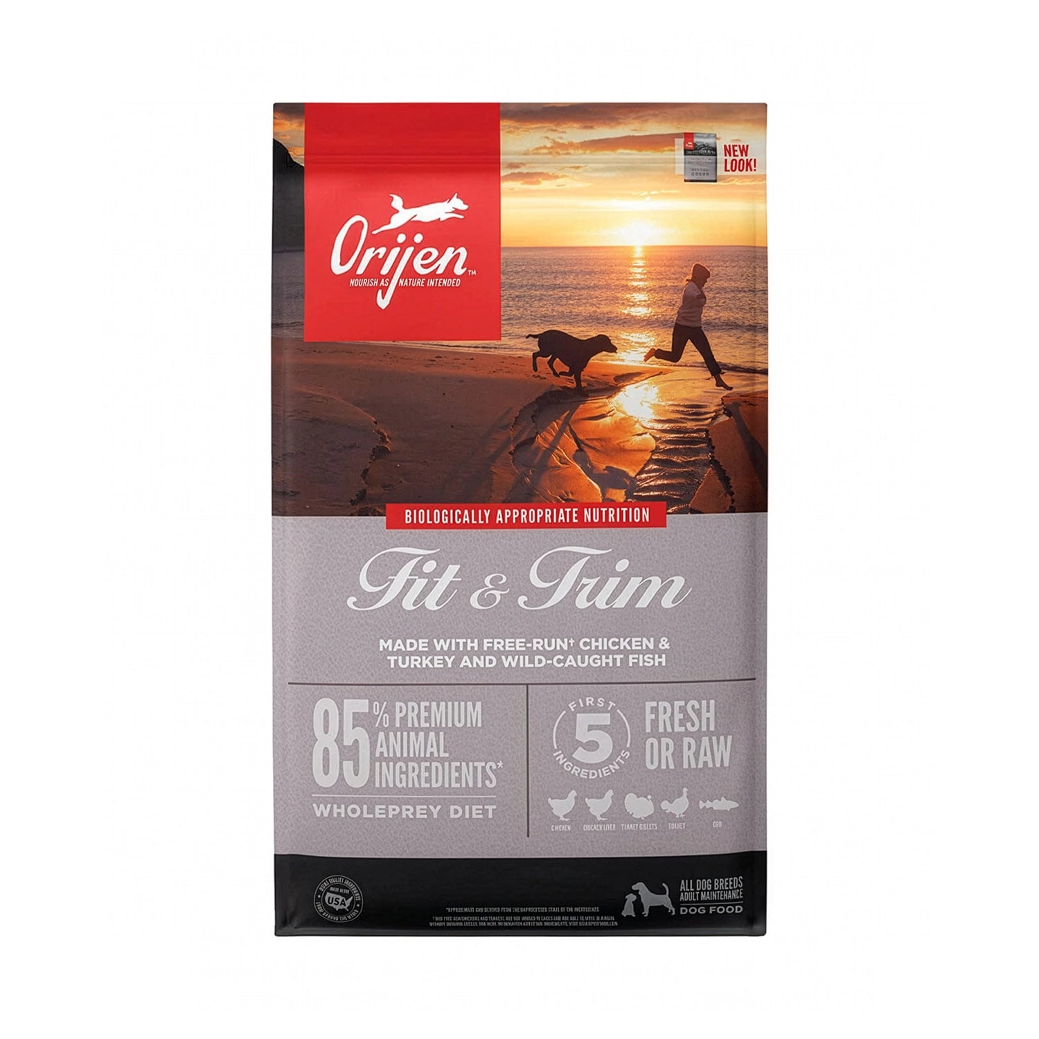 Orijen Fit & Trim para Perros alimento seco alto en proteína con pollo, pavo y pescado, fórmula para control de peso en perros.
