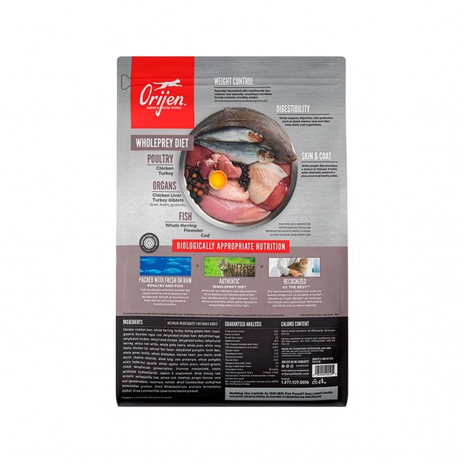 Orijen Fit & Trim para Gatos alimento seco premium con pollo, pavo y pescado salvaje, fórmula rica en proteína para gatos.