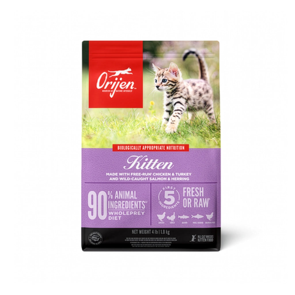 Orijen "Kitten fórmula" para Gatitos alimento seco premium con pollo, pavo y pescado salvaje, receta rica en proteína.