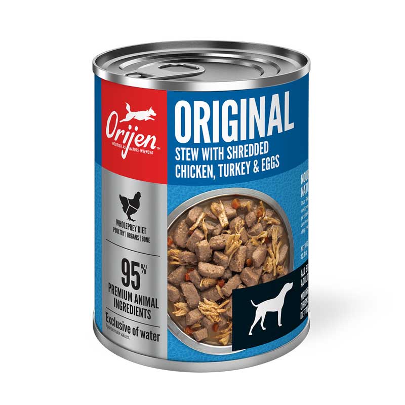 Orijen Lata Estofado Original Pollo, Pavo y Huevos para Perros 363 g