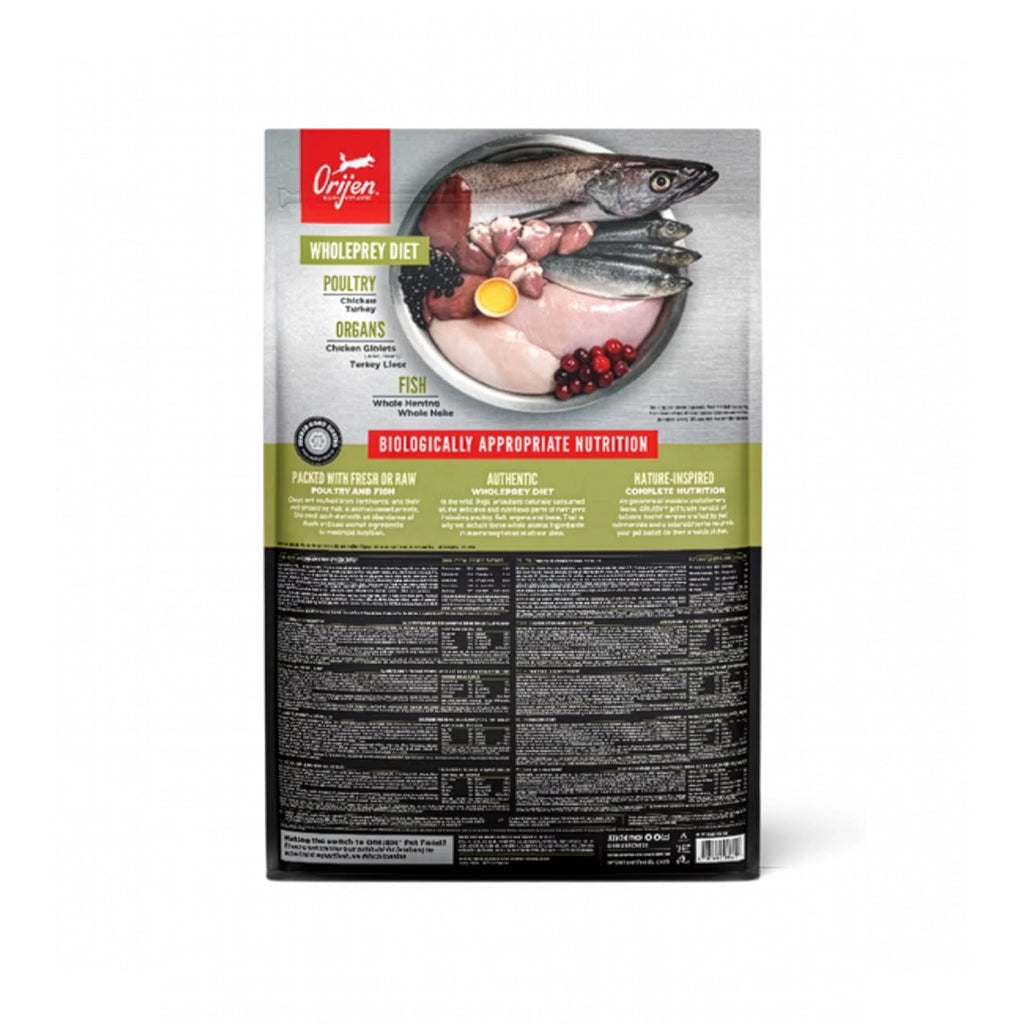 Orijen Senior para Perros alimento seco premium con pollo, pavo, pescado y huevos, receta rica en proteína para perros mayores.