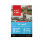 Bolsa de Orijen Six Fish Para Gatos, alimento para gatos con pescado capturado en estado salvaje, fórmula rica en proteína.