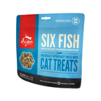 Premios Orijen "Six Fish" para Gatos snacks liofilizados con seis tipos de pescado salvaje, premios naturales ricos en proteína.