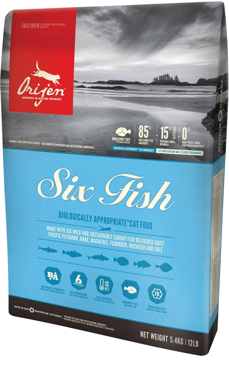 Orijen Six Fish Para Gatos - 5,45 Kg