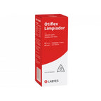 Otiflex Limpiador de Oídos en caja roja y blanca de Labyes, solución veterinaria para la higiene auricular de perros y gatos.
