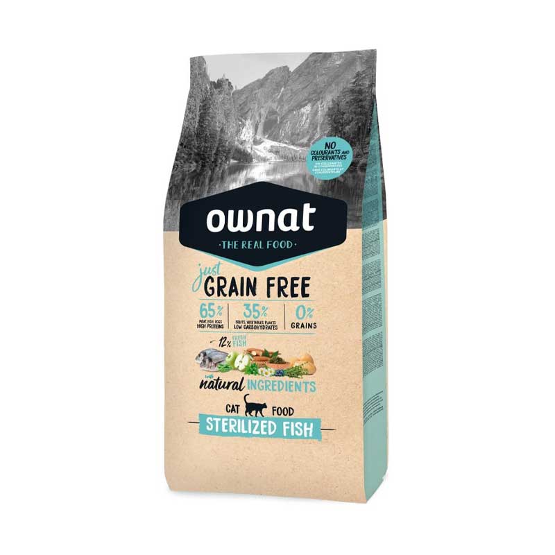 Ownat Just Grain Free Sterilized Fish para Gatos Esterilizados - 1 Kg
