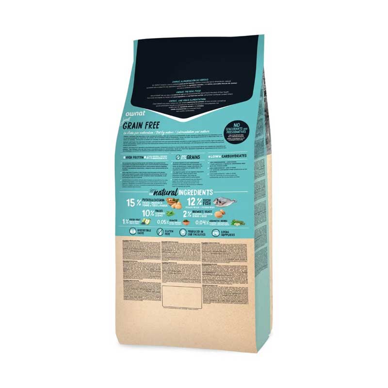 Ownat Just Grain Free Sterilized Fish para Gatos Esterilizados - 3 Kg