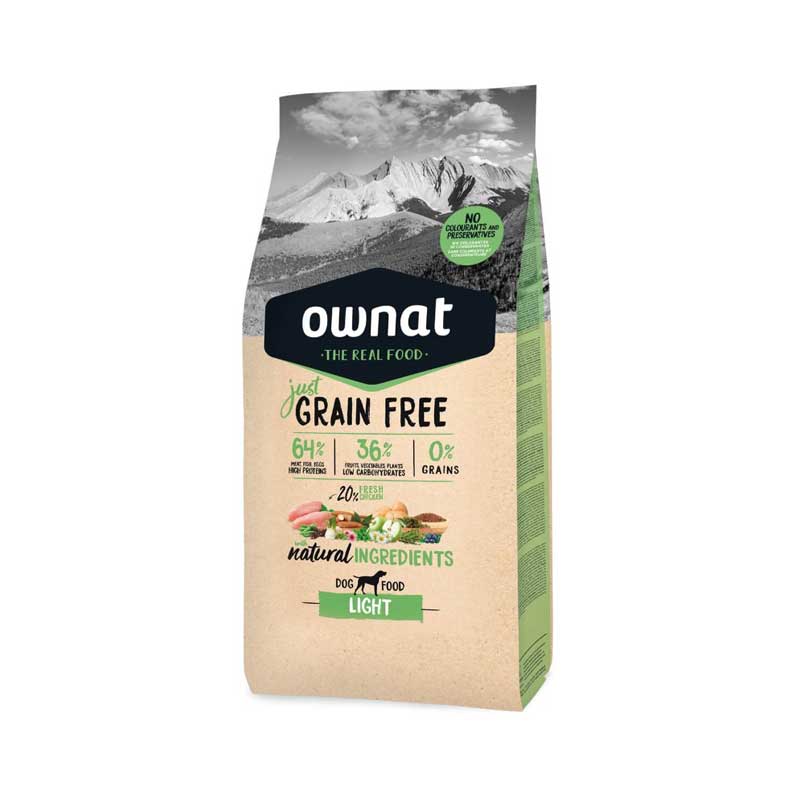 Ownat Just Grain Free Light para Perros - 3 Kg