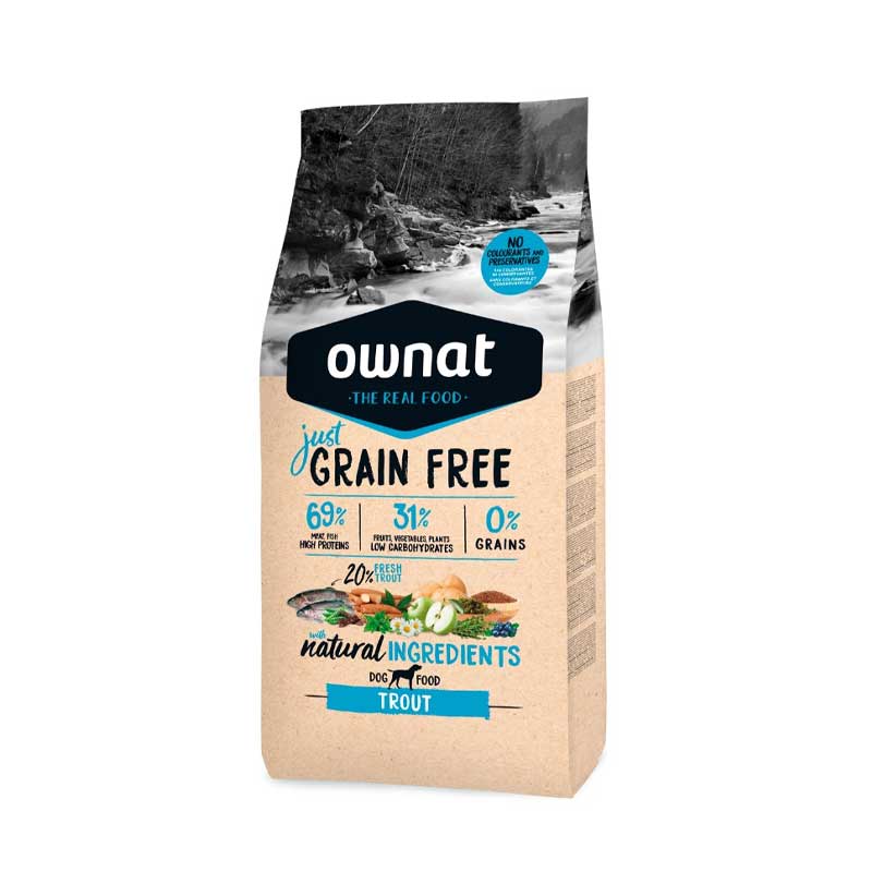 Ownat Just Grain Free Trucha para Perros - 3 Kg