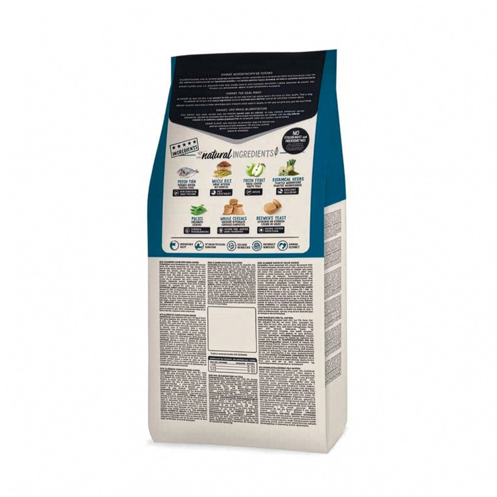Ownat Classic Fish para Gatos, alimento seco con pescado fresco, arroz integral, frutas, vegetales e ingredientes naturales.
