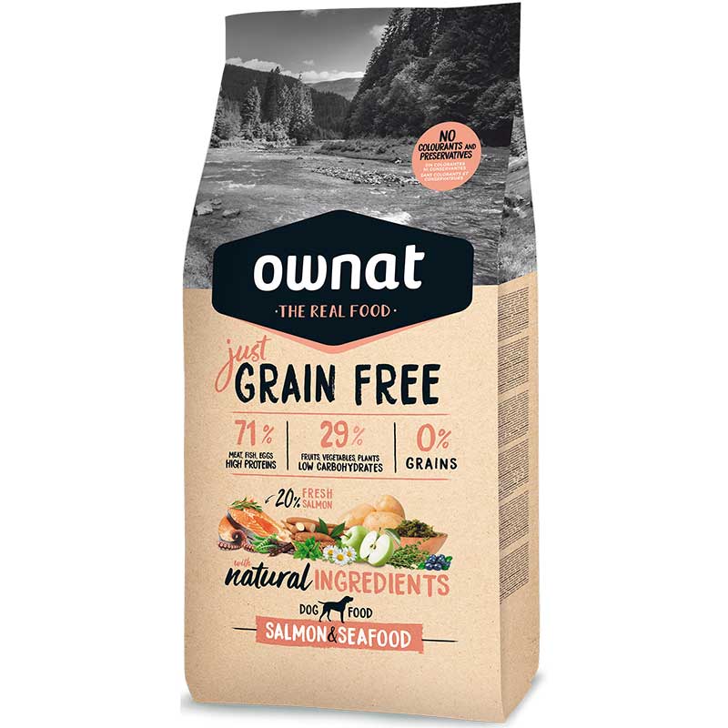 Ownat Just Grain Free "Salmon Seafood" para Perros