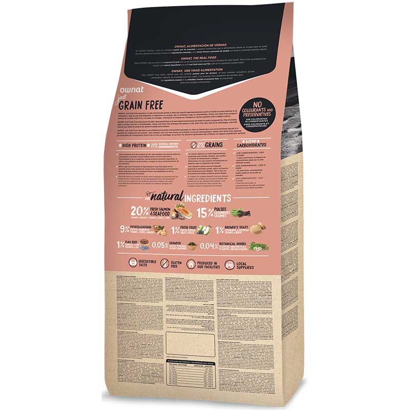Ownat Just Grain Free "Salmon Seafood" para Perros