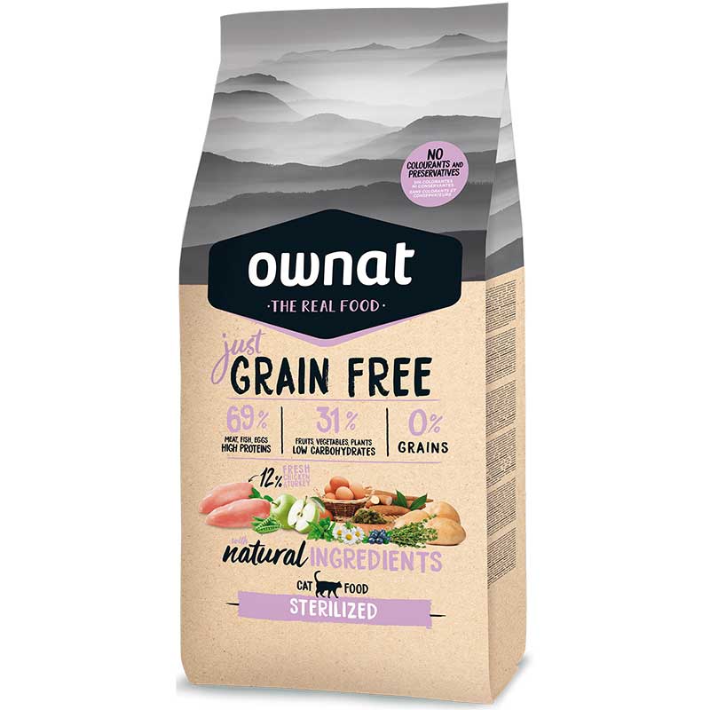 Ownat Just Grain Free "Sterilized" para Gatos Esterilizados