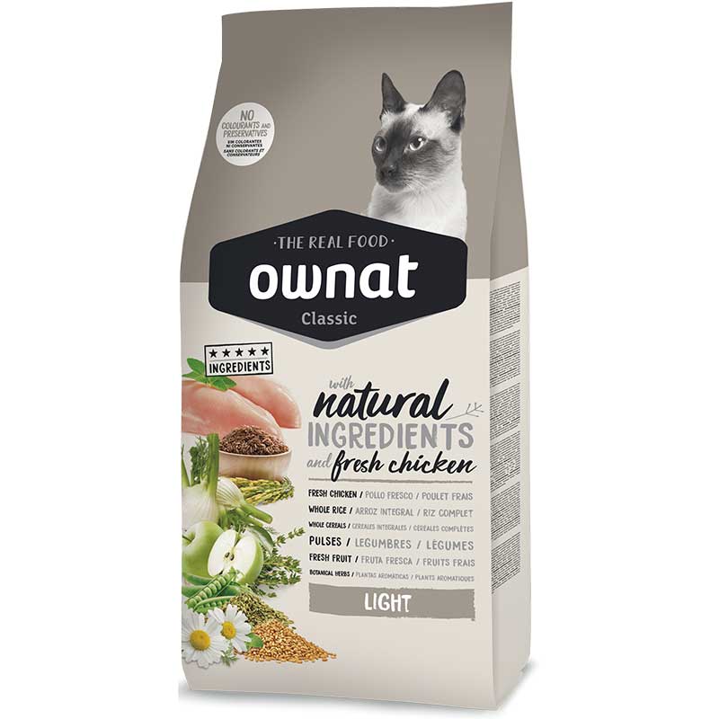 Ownat Classic "Light" para Gatos con Sobrepeso - 1,5 Kg