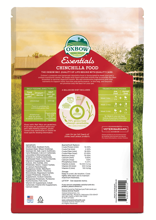 Oxbow "Essentials" Alimento para Chinchilla 