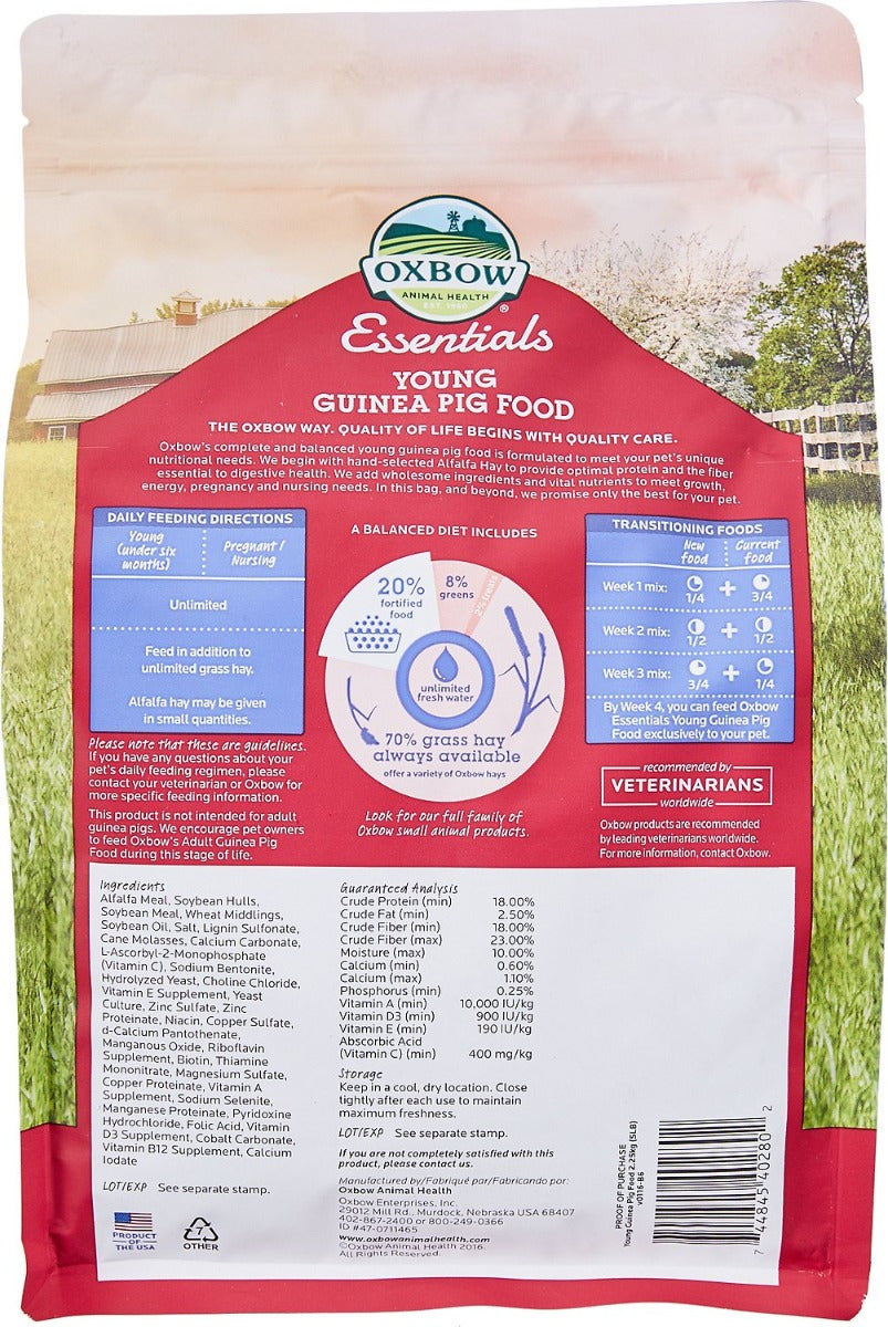 Oxbow "Essentials" Alimento para Cuy Joven