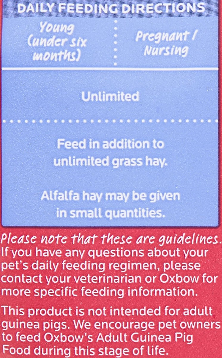 Oxbow "Essentials" Alimento para Cuy Joven