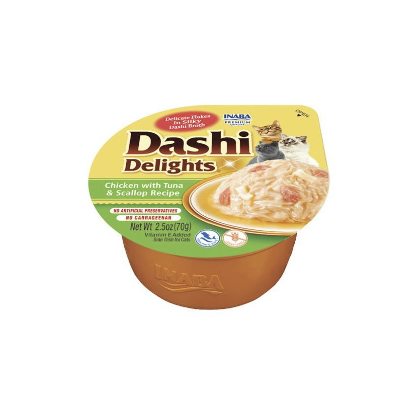 Churu Dashi Delights Pollo, Atún y Ostiones 70 g