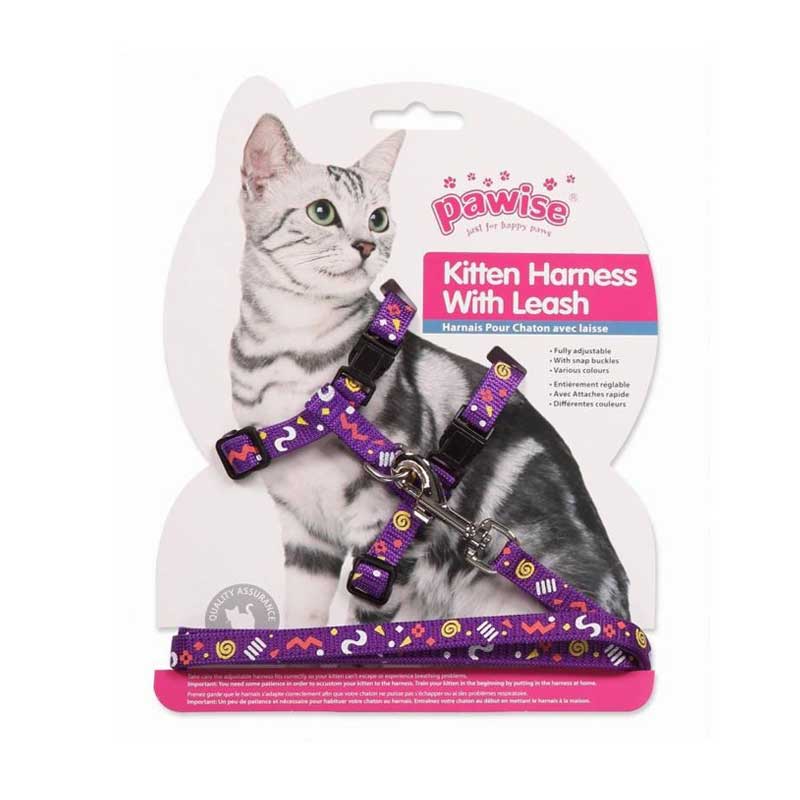 Arnés con Correa Estampado Pawise para Gatos