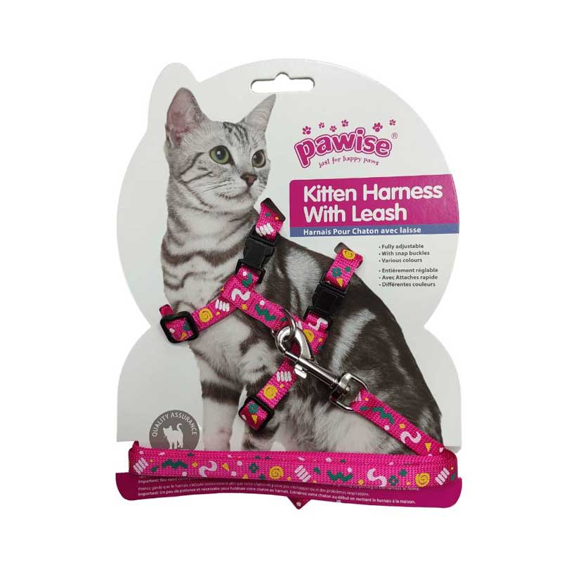 Arnés con Correa Estampado Pawise para Gatos