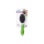 Pawise Cepillo Cerdas de Acero para perros con mango y base ovalada negra, herramienta de grooming en empaque original