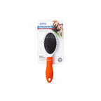 Pawise Cepillo Cerdas de Acero para perros con mango y base ovalada negra, herramienta de grooming en empaque original