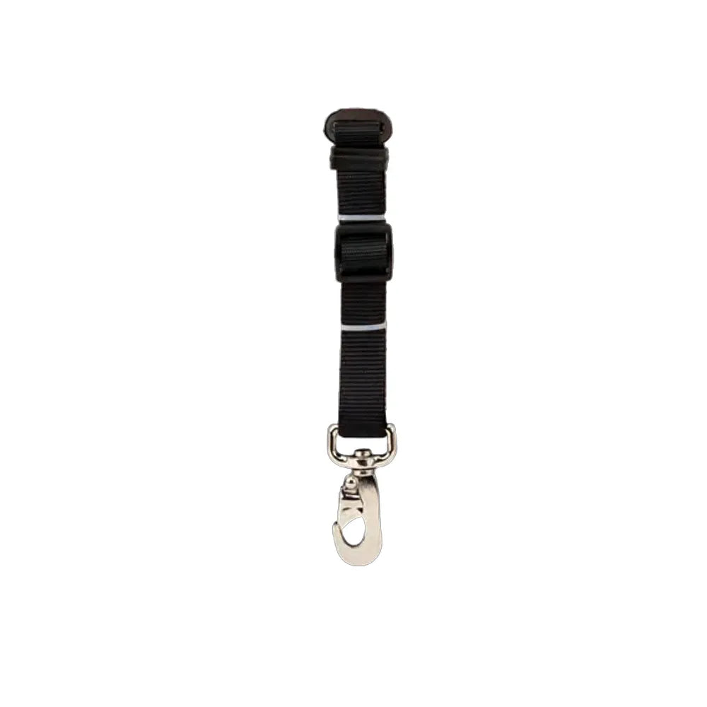 Pawise Cinturón de Seguridad Auto 45-70 x 2.5cm, correa negra ajustable con hebilla y gancho metálico para mascotas