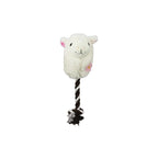Pawise Peluche Llama con Cuerda para perros, juguete suave con cabeza de llama y cuerda trenzada resistente
