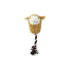 Pawise Peluche Llama con Cuerda para perros, juguete suave con cabeza de llama y cuerda trenzada resistente