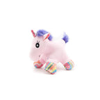 Pawise Peluche Unicornio con Sonido para perros, juguete suave y patas coloridas tipo arcoíris
