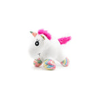 Pawise Peluche Unicornio con Sonido para perros, juguete suave y patas coloridas tipo arcoíris